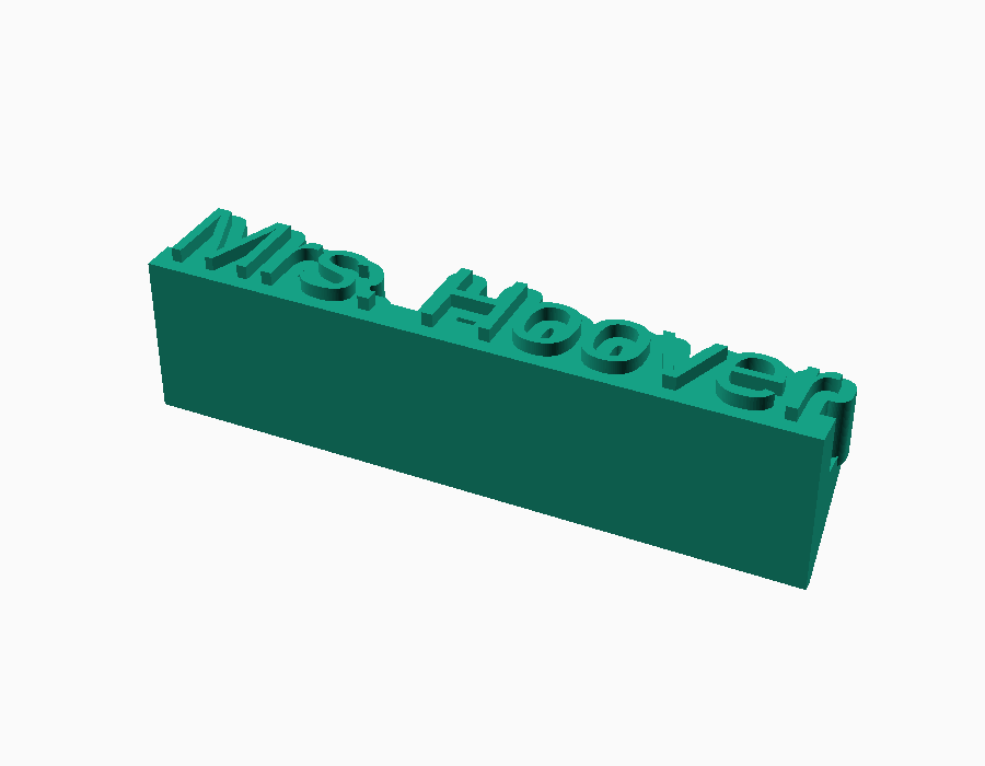 Personalized 3D printed name stand